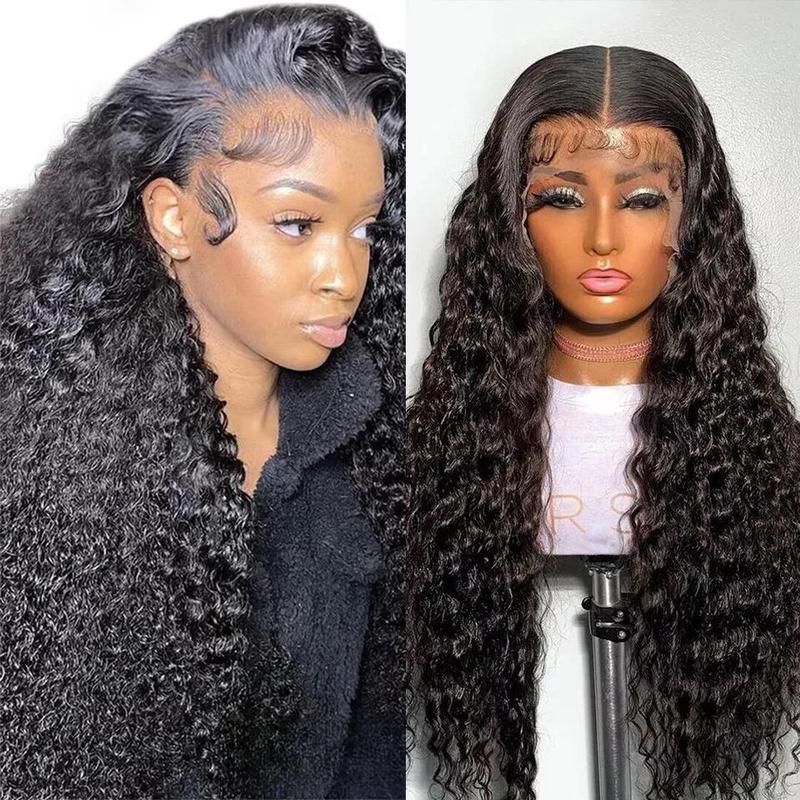 YAWAWE Hair Water Wave 13x6 HD Lace Frontal Wigs Brazilian Wigs 100% Human Hair For Women Deep Curly Wigs preplucked Precut Clearance Sale