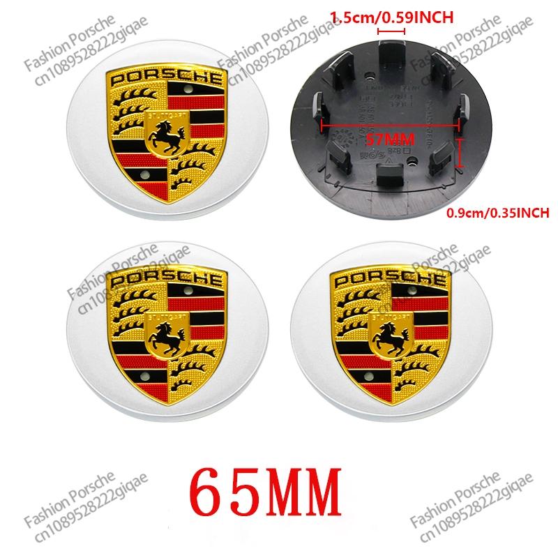 4Pcs 65/76mm Car Wheel Center Hub Cap For PORSCHE PANAMERA TAYCAN Macan 2023-2025 Spyder Carrera Boxster Cayman Cayenne 971 911 718 Car Decoration Accessories