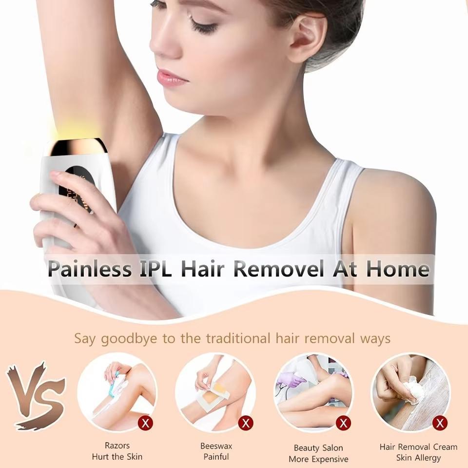 Professional Ipl Laser Hair Removal Machine, 999999 Flashes Painless Hair Remover for Women's Body, Face, Legs & Bikini Area, Epilator Hair