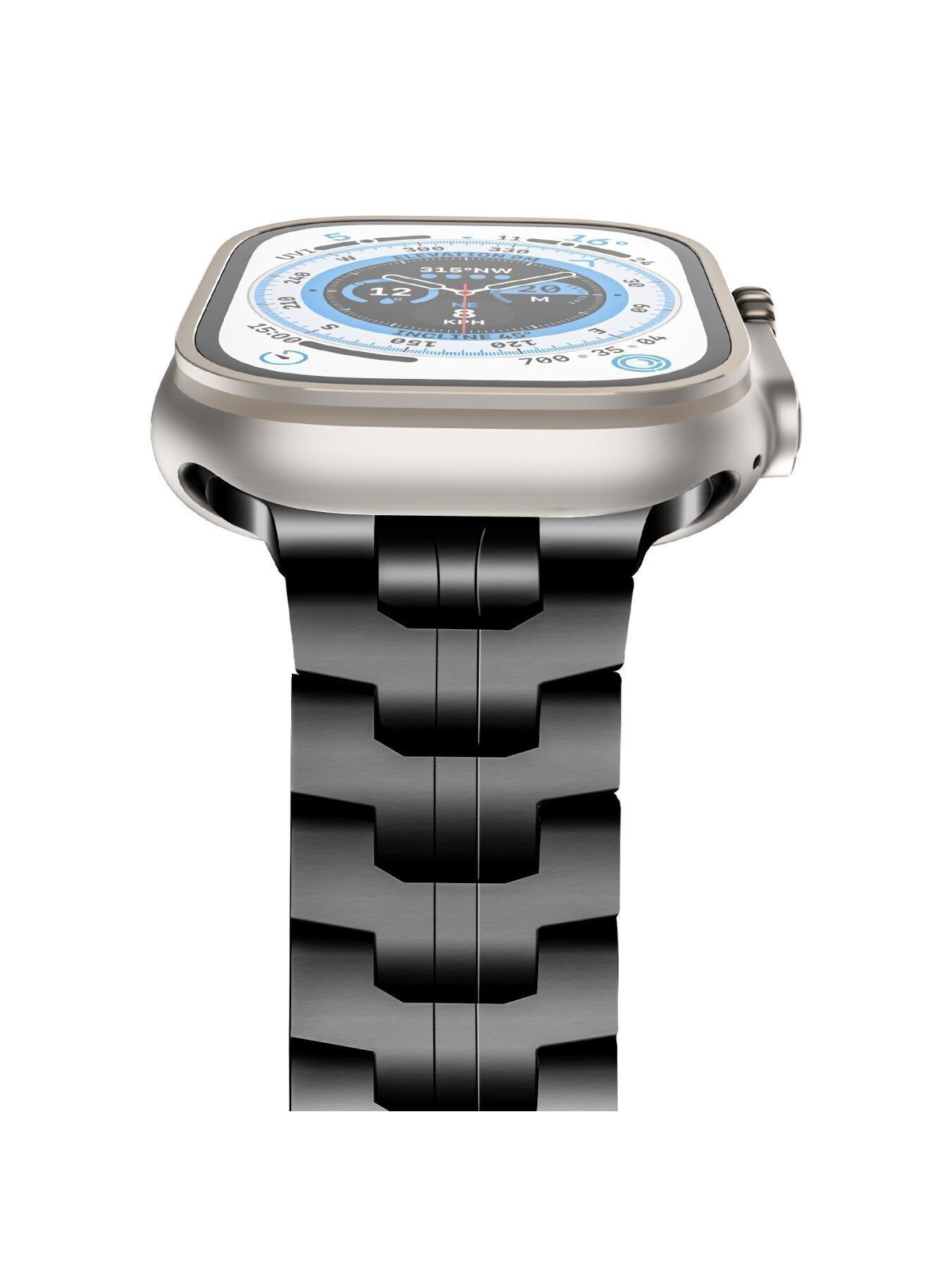 Iron Man Stainless Steel Butterfly Buckle Watch Strap for Apple Watch Series 1-11 and Ultra 2