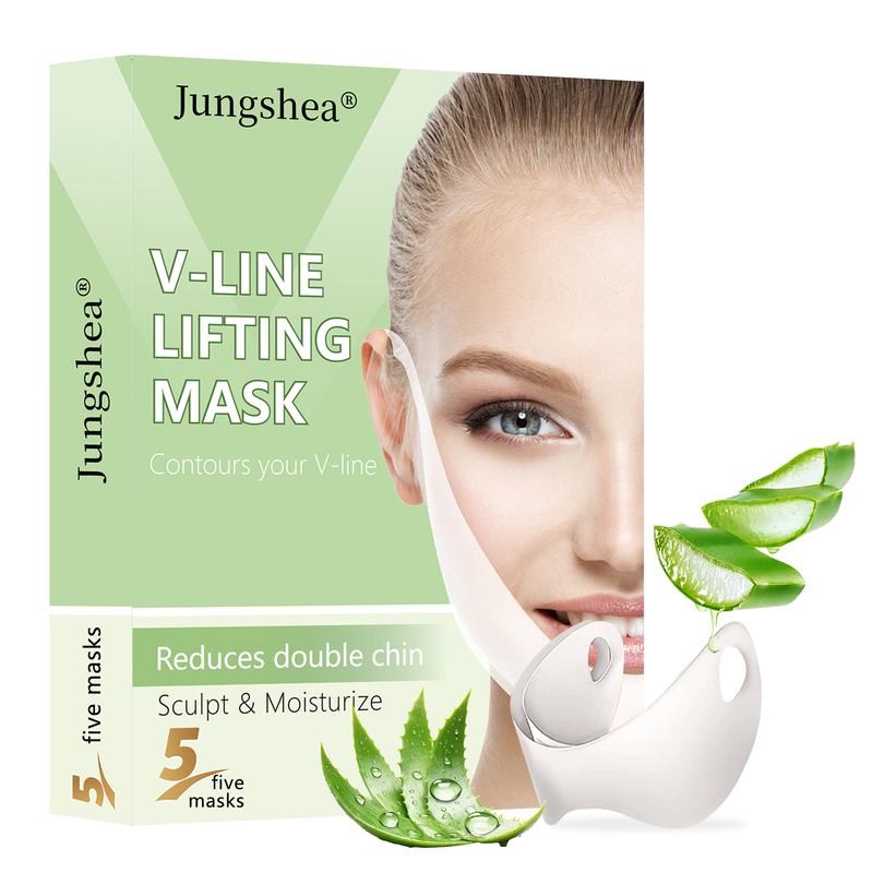 5pcs V-Line Face Lifting Mask with Ear Hooks, Cooling Hydrogel Design, Snug Fit for Jawline & Chin, Helps Reduce Puffiness and Support a More Defined Look 5pcs V-Line Face Lifting Mask with Ear Hooks, Cooling Hydrogel Design, Snug Fit for Jawline & Chin, Helps Reduce Puffiness and Support a More Defined Look