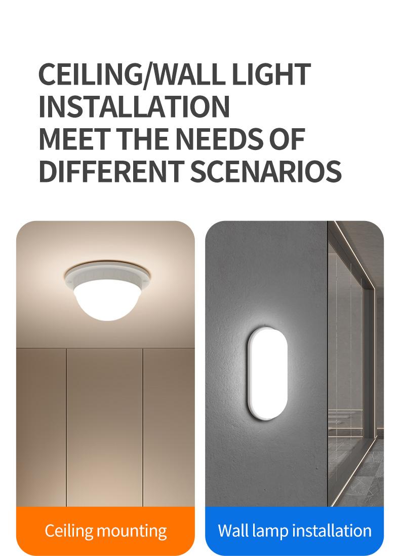 Smart LED Voice-Controlled Light, Public Hallway Corridor Home Radar High Sensitivity Sound-Light Sensor Integrated Lamp
