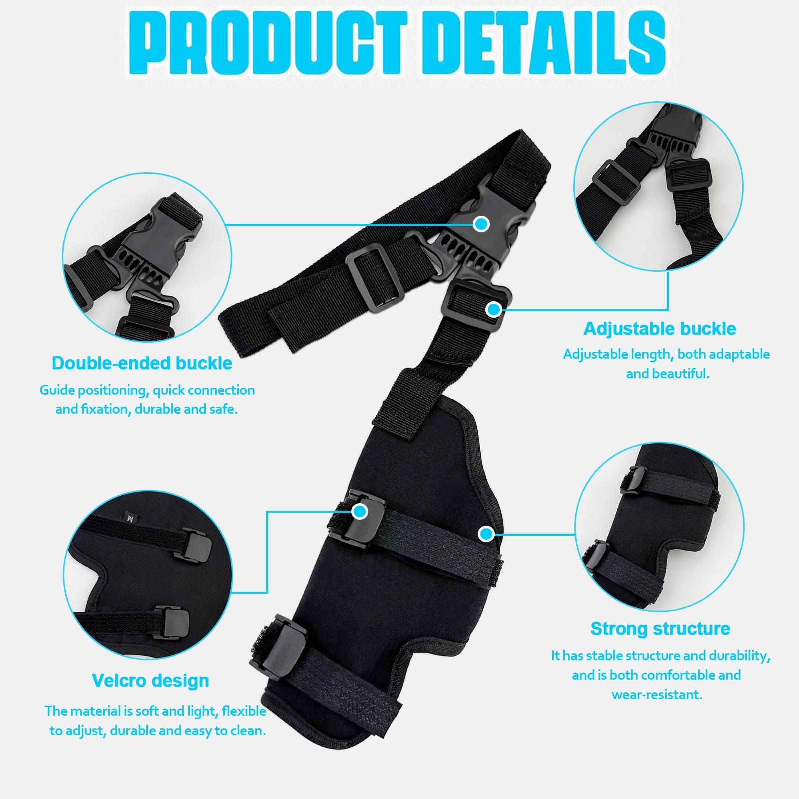 Pet Dog Leg Support Brace, Adjustable Rear Leg Orthosis for Injured Dogs, Joint Protection for Elderly Dogs, Recovery Aid for Canines