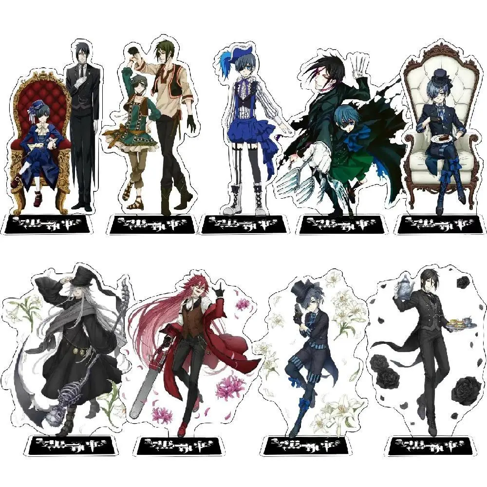 15CM new Black Butler Anime Figure Sebastian Michaelis Grelle  Acrylic Stands Sebastian Michaelis Character Model Fans Gift