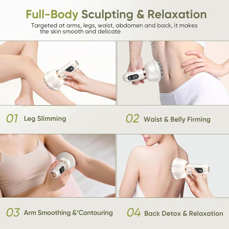 Massage Gua Sha Tool with Heating and Vibration, Lymphatic Drainage Massager for Body Shaping, Ideal for Legs Arms and Abdomen, Body Sculpting Machine