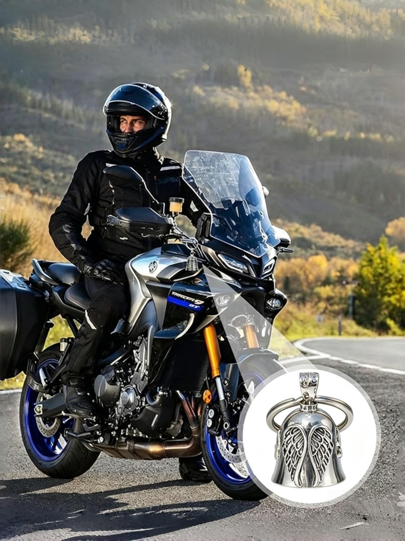 Alone Luna Motorcycle Bell, Christmas/halloween Bell, Gremlin/guardian Keychain, Lucky Riding Bell, Durable and Fashionable Design