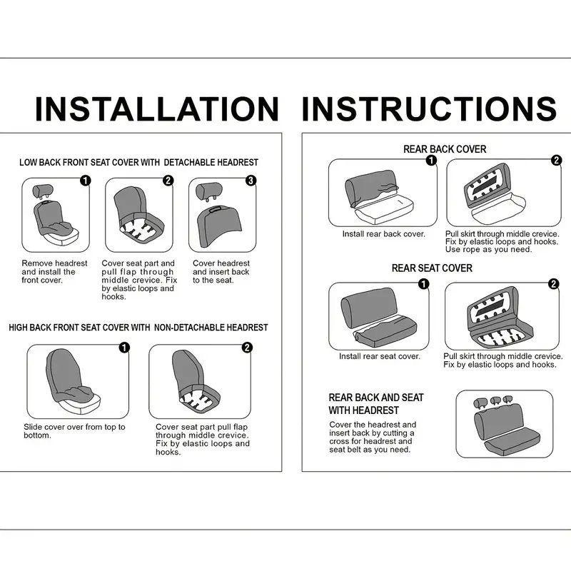 45pcs Car Seat Covers & Interior Accessories Set: Thin Polyester Five-Seat Car Seat Covers, Plush Steering Wheel Cover, Shoulder Pads, Gear Shift Knob Cover, Rearview Mirror Ornaments, Cup Pads, Tire Valve Caps, Stitching Trim Strips.