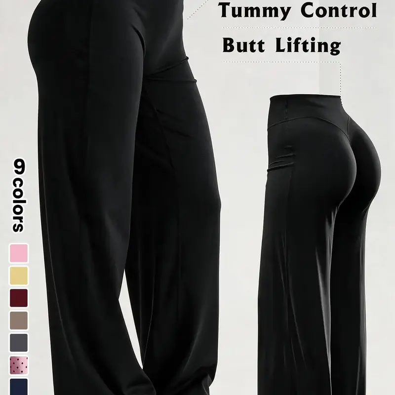 【Black Friday】TINICOO Women's High Waist Wide-Leg Pants, Slim-Fit Athletic Trousers for Yoga, Workout and Daily Wear