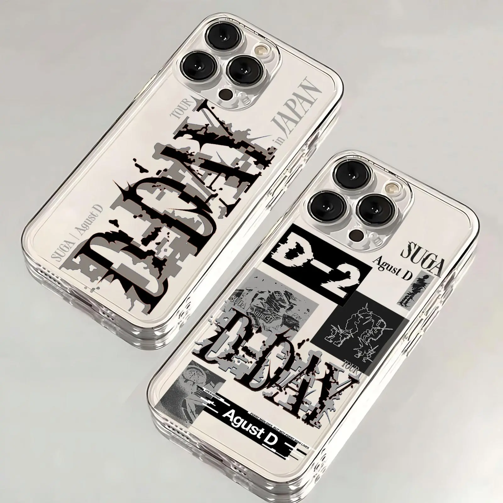 Suga D-DAY Album Poster Clear Hot Phone Case for IPhone 17 16 15 14 13 12 11 Pro Max Plus 17Air And Samsung S26 S25 S24 S23 S22 S21 FE Plus Ultra Soft TPU Back Cover Protection Shockproof