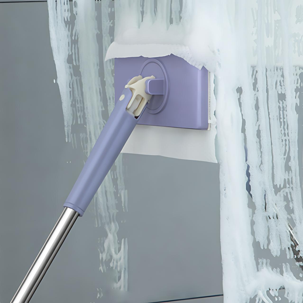 Portable Self-Squeeze Mop Set, Flat Mops, Reusable Cleaning Tool for Hard Floors, Compact Bathroom & Home Maintenance Accessory