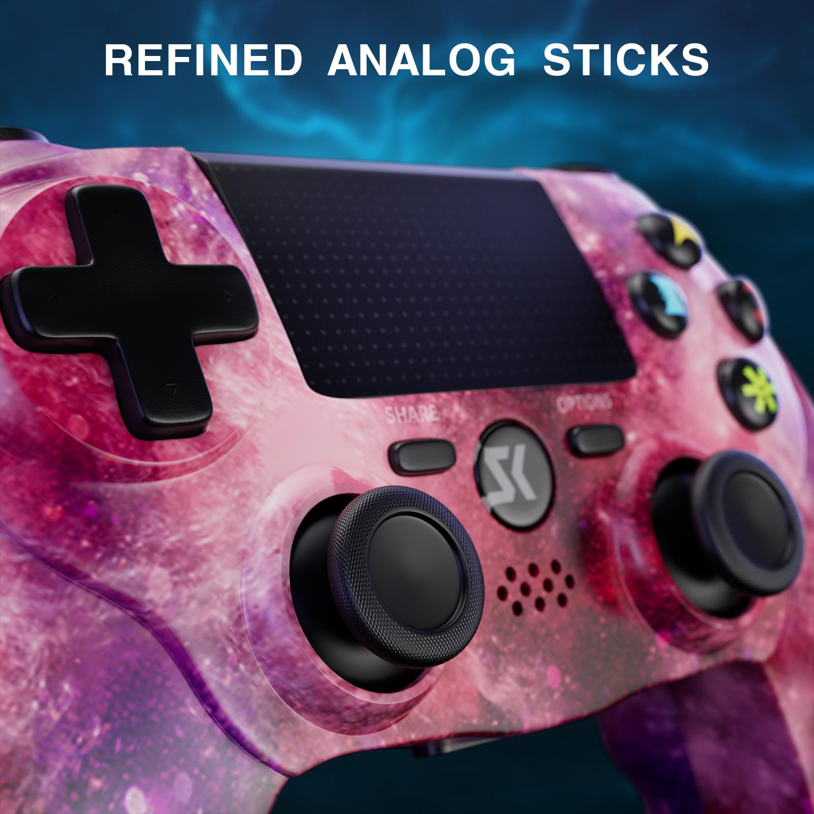 ISHAKO Wireless Game Controller for PS4/PS3/Android/iOS/PC, With six-axis gyroscope, motion sensing, Double Vibration, PS415