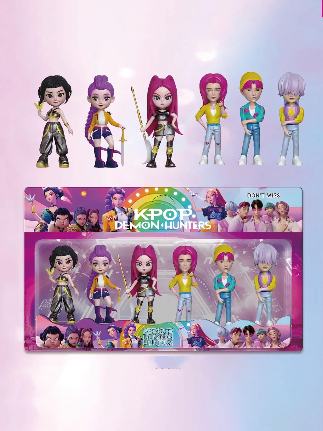 Six-Piece K-Pop Hunter Girl Doll Set Figures, Fashion Vinyl Figure, Anime Model Toy Decorations, Home Collection & Desk Display, Christmas and New Year Gift Choice