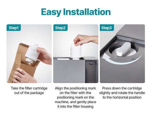 VEVOR Mineralization Filter Replacement - Remineralization Alkaline Water Filter for Reverse Osmosis System, Balances pH Restores Minerals, Compatible with X811B Ice Maker Water Dispenser