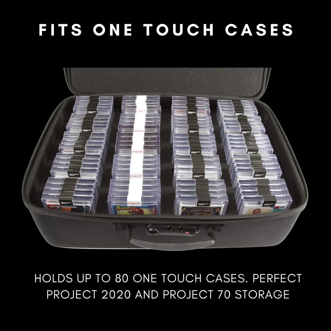 Toploader and One Touch Trading Card Storage Box with Zipper Lock - Sports Card Deck Box Fits Up to 400 Sleeved Collectible Sports Cards or up to 80 Magnetic Cases