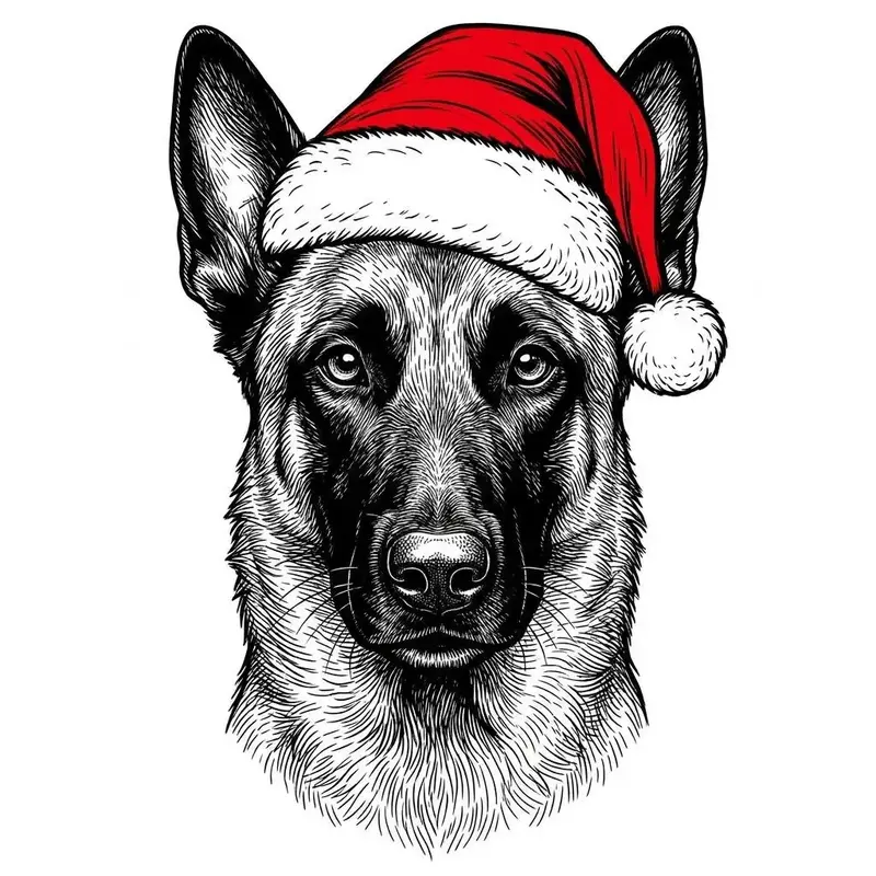 50+ Dog Breeds Available Christmas Dog Tshirt, Santa Hat Dog Crewneck ...