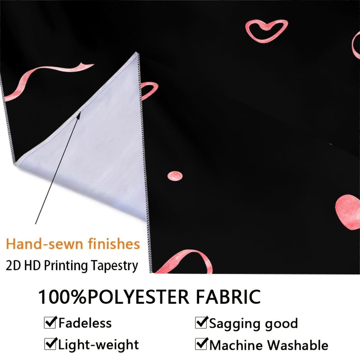 1Pcs Coquette Pink Bow Printed Tapestry, Sweet Y2K Aesthetic Wall Hanging, Soft Durable Fabric with Vivid Digital Print, Versatile Tapestries for Bedroom, Dorm, Living Room & Vanity Area, Ideal Cute Room Decor