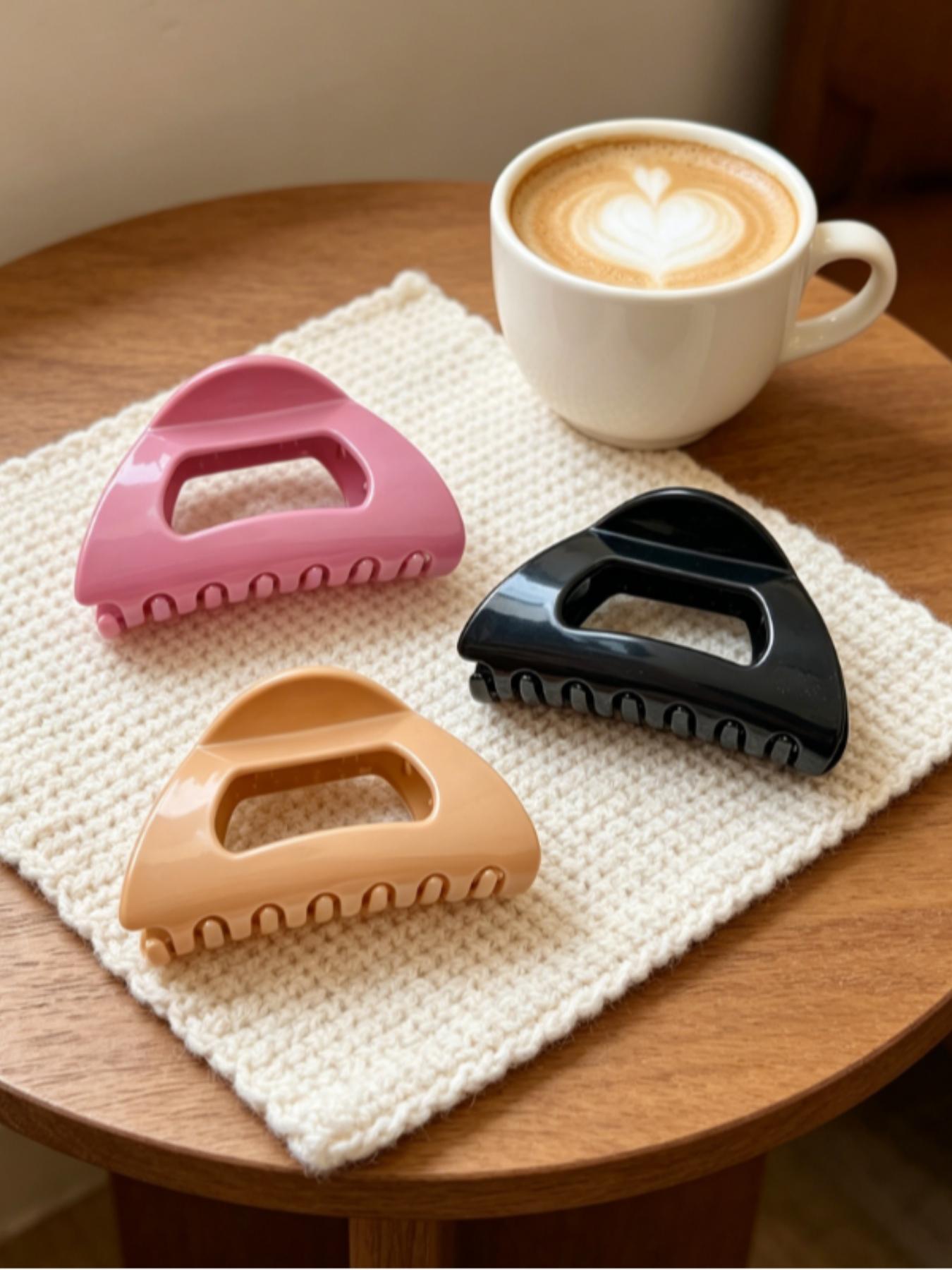 3PCS Soft Silicone Hair Claw, Anti-Drop Unbreakable Hair Clip, Square Hair Claw Clips for Women, Flexible Clawclip for Thick Hair, Lightweight Large Clip, soft hairpins, suitable for various occasions, 2026 New Design Hair Accessories, Hijab Hair Clip