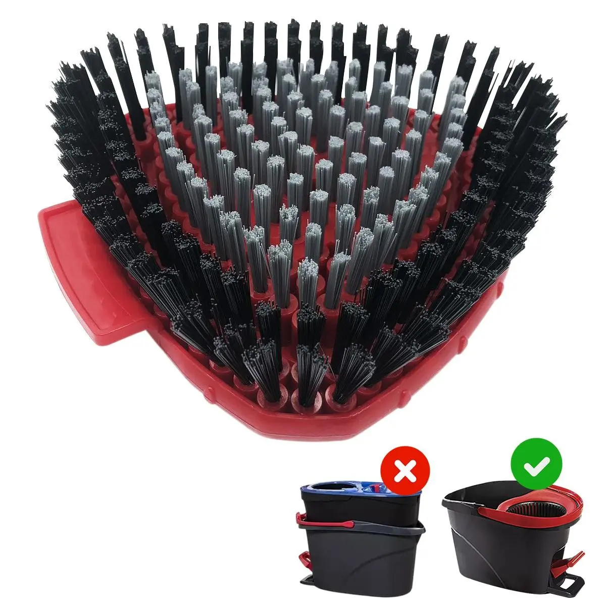 Mop Replacement Head, 1/2 Counts Spin Mop Replacement Head, Hard Bristle Cleaning Brush for Bathroom Kitchen Wall Tile, Household Items Cleaning Supplies