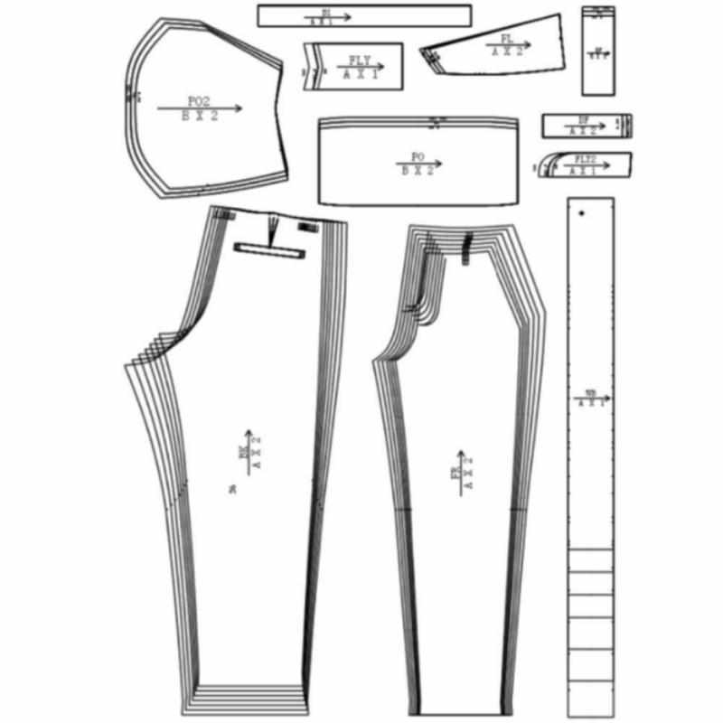 Men's XS-3xl Sewing Pattern Set, 7 Sizes, DIY Clothing Template, Custom Fabric Design, Handmade Fashion, Craft Supplies