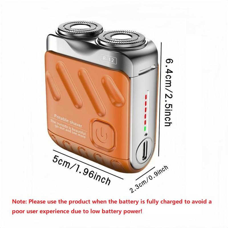 Mini Portable Electric Razor, Men's Beard Trimmer, Travel Mini Razor, Dual Head Floating Mens Electric Razor, Beauty Tool, Gift Choice
