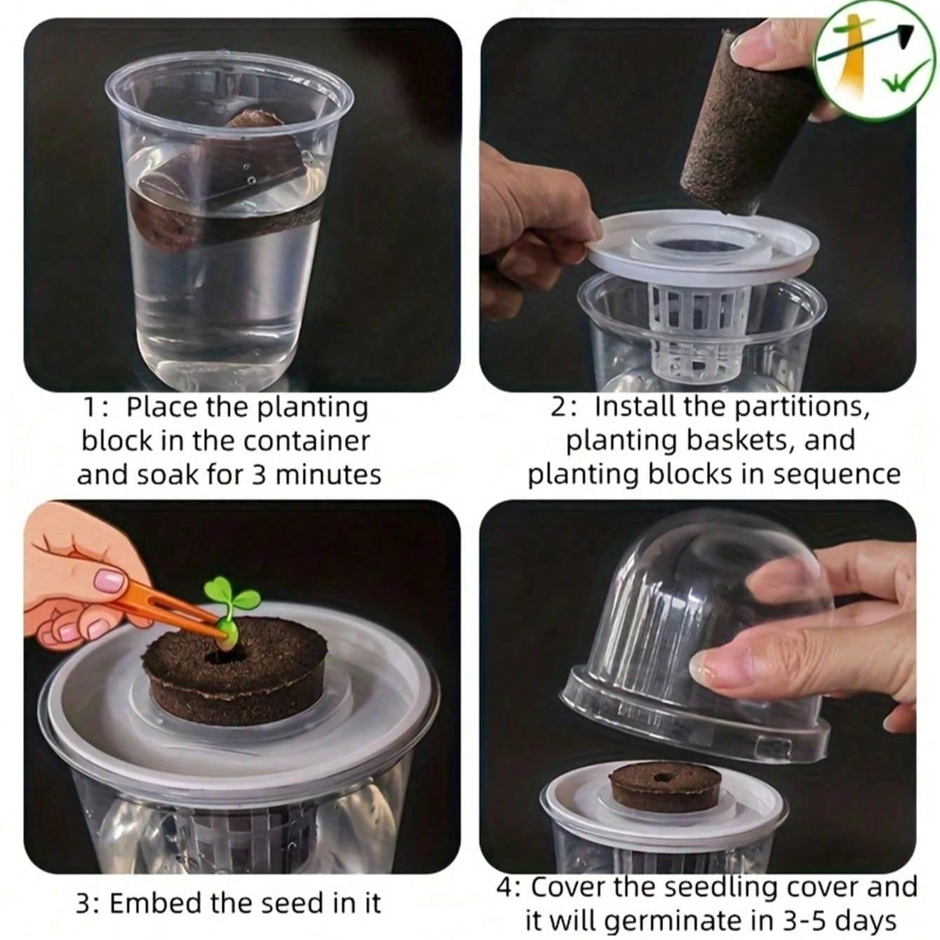 Transparent Hydroponic Seedling Pot, High Transparency Design, Aeration Feature, Ideal for Plant Propagation, Office Home Garden Decor