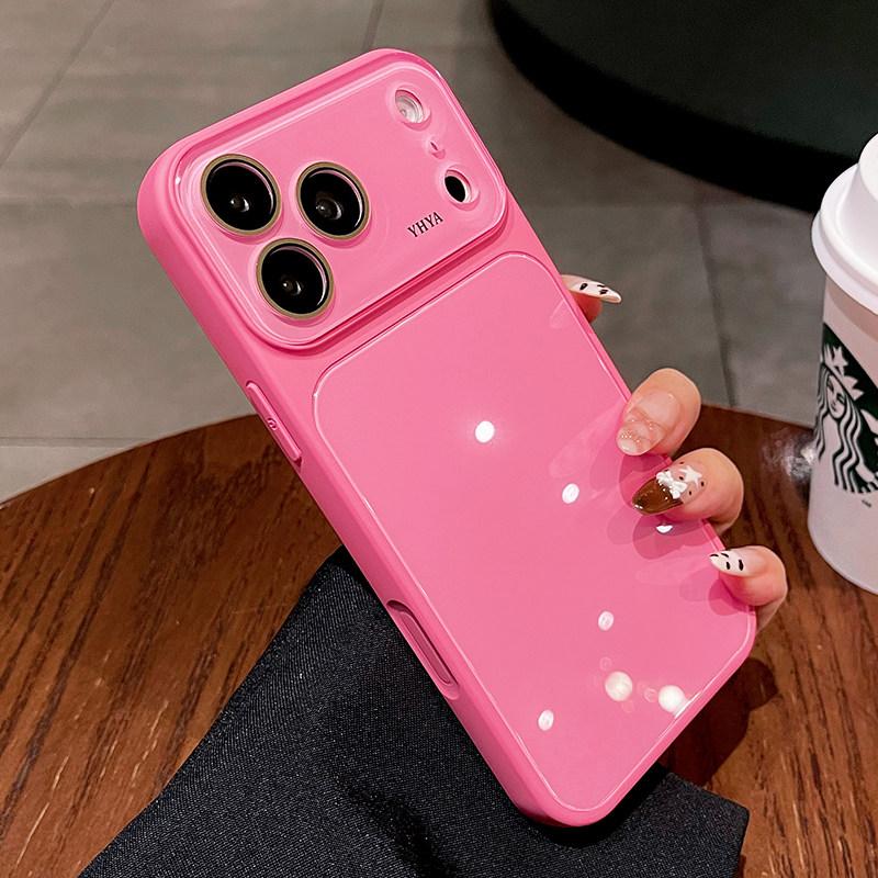 Cute Glossy Smooth Soft TPU Phone Case, Skin-Feel Soft TPU Bumper & Hard PC Back, Full Lens Protection, Cute Minimalist , Compatible with iPhone 17/16/15/14/13 Pro Max Plus Air, Tiffany Blue