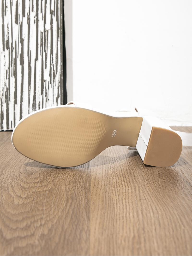 Women's Faux Pearl & Bow Decorated High Heel Sandals, Trendy Minimalist Heeled Sandals, Chic All-match Sandals for Summer, Elegant Minimalist Sandals