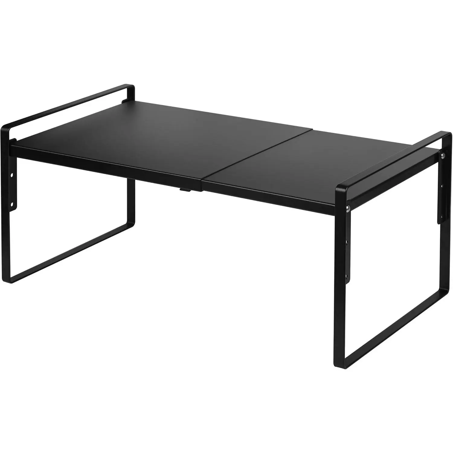 Cabinet Shelf Riser, Adjustable Cabinet Organizer, 12" Deep Black