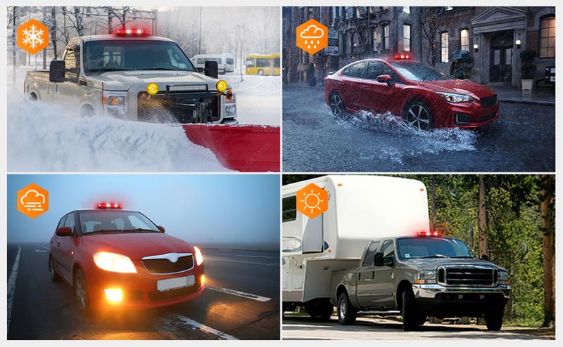 Nilight 12 Inch Roof Top Strobe Lights, 48LED Hazard Light with Magnetic Mount, Suitable for Cars, Trucks, Tractors, and Snow Plows Vehicle Automotive