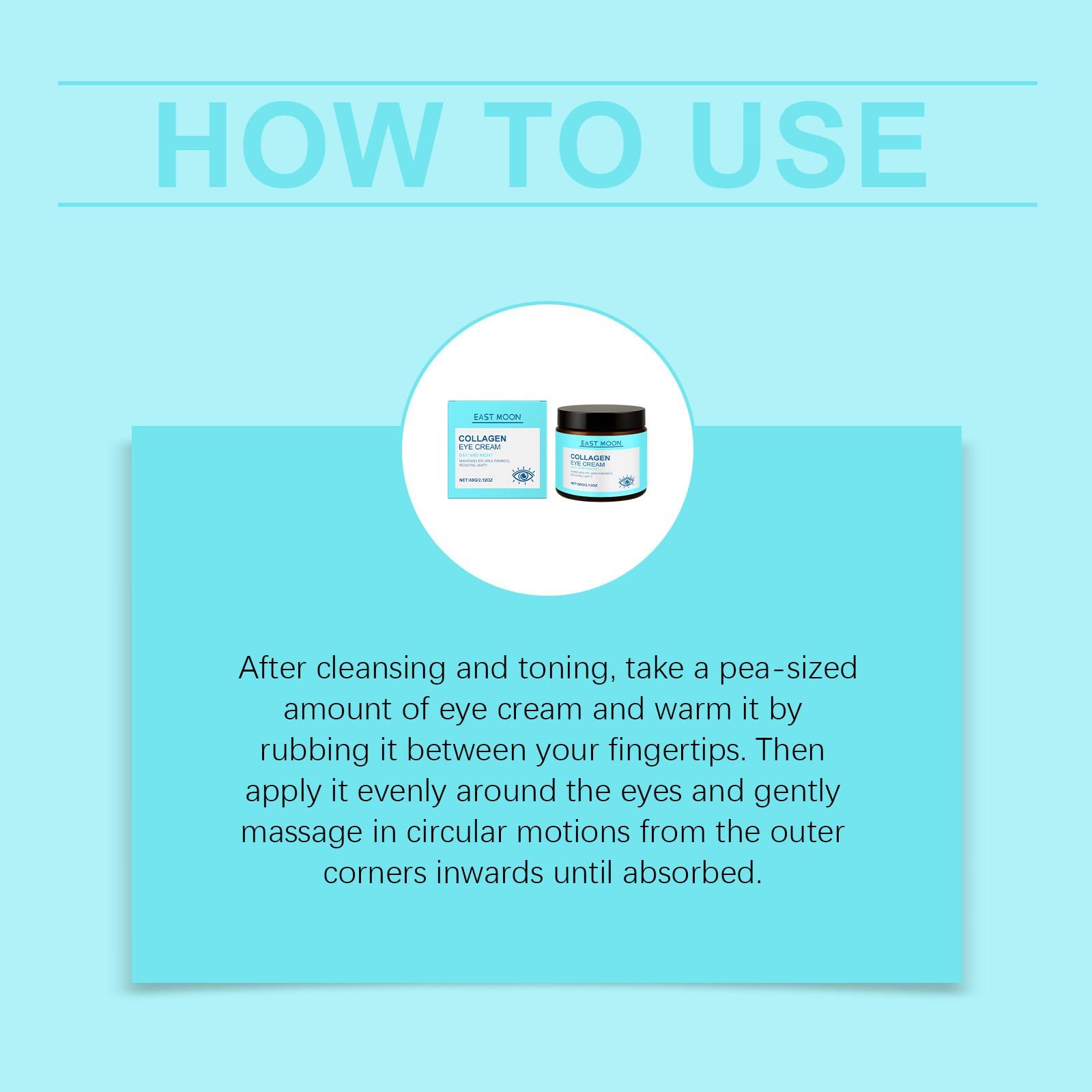 East Moon Men's Collagen Eye Cream, Gentle Care for Eye Area, Moisturizing and Easy Absorption, Hydrating Eye Cream for Men