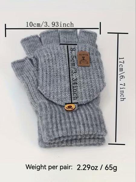 Comfortable Thick Knit Winter Gloves, Soft Breathable Touchscreen Compatible, Unisex Hand Wash Warm Outdoor & Daily Use Gloves