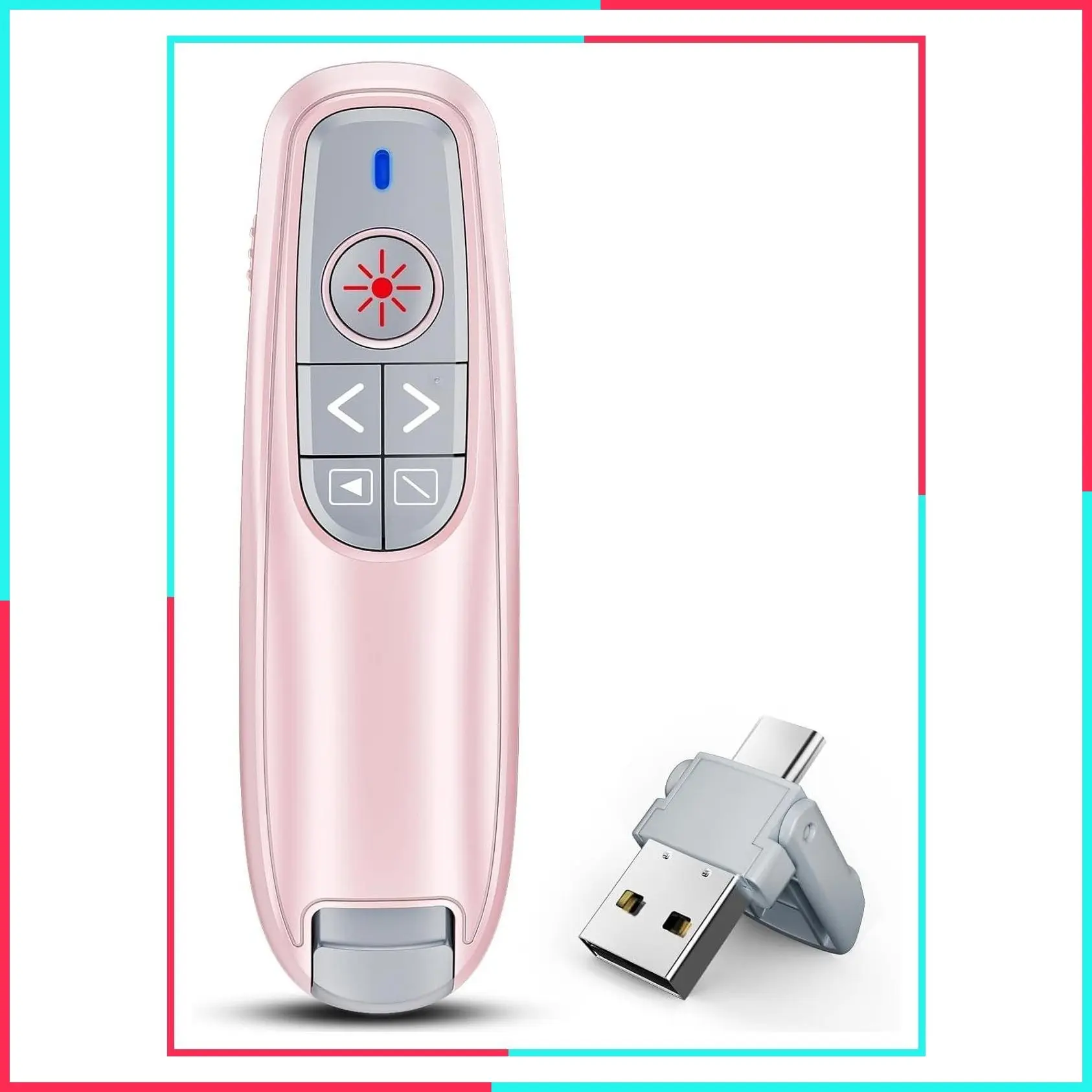 Wireless Presentation Clicker Remote with Laser Pointer for PowerPoint