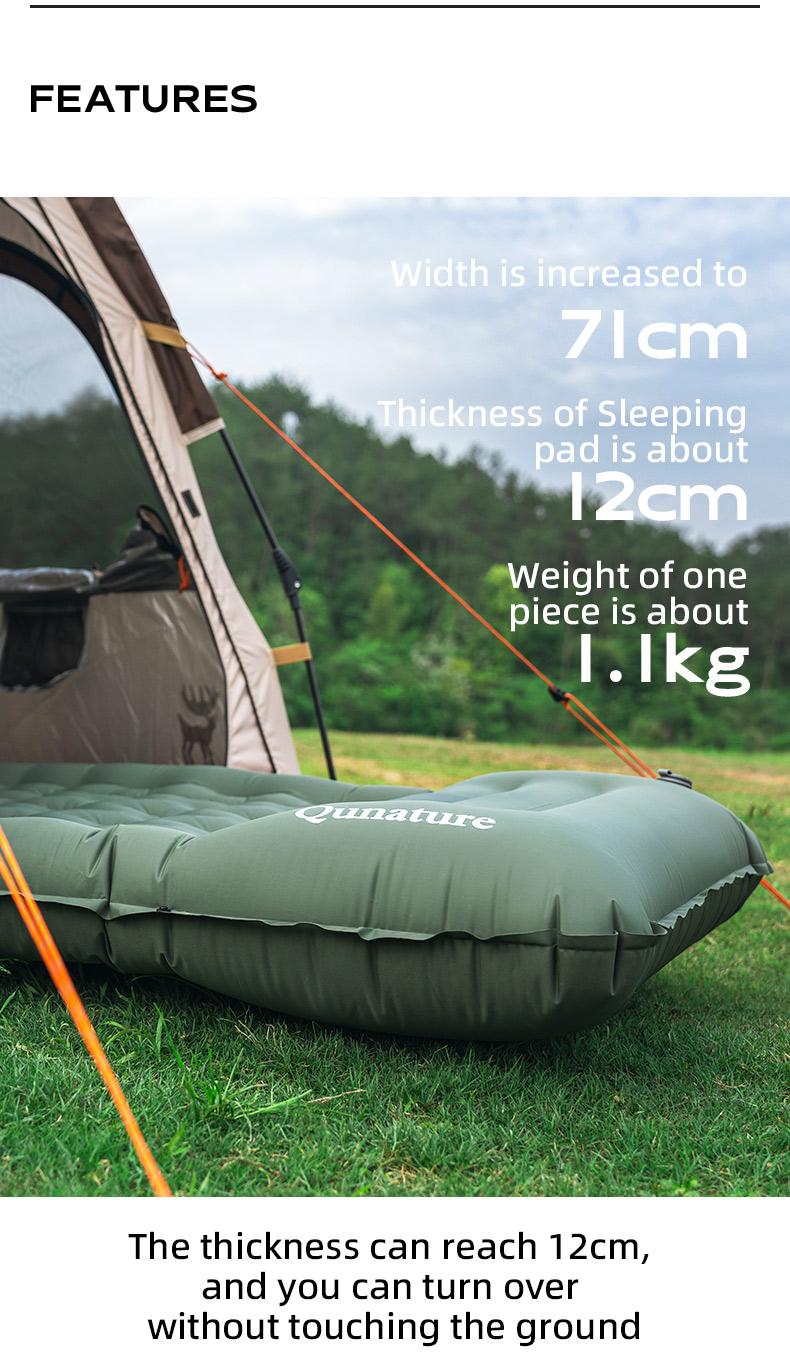 Camping Sleeping Pad Ultralight Inflator Camping Mat with Built-in Foot Pump & Pillow, Upgraded Compact Camping Air Mattress for Camping, Backpacking, Hiking