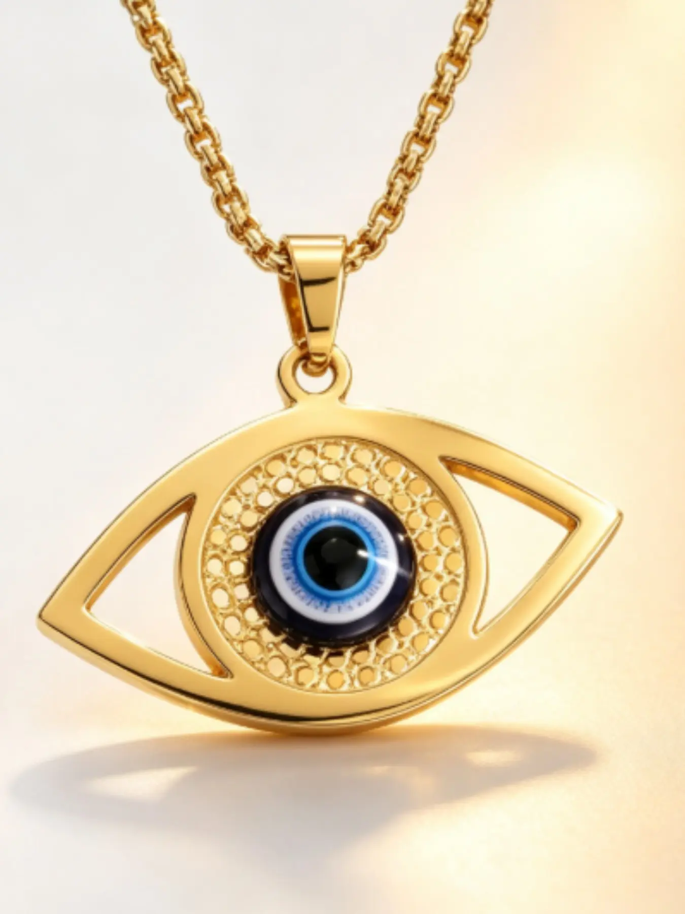 Evil Eye Necklace Stainless Steel, Turkish Evil Eye Jewelry, Greek Style Wholesale, Blue Eyes Pendant, Fashion Accessory