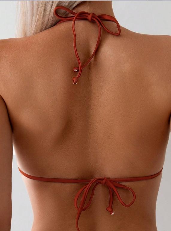 Women's Leopard Patchwork Bikini Set, Halter Neck Shoulder Straps, Side Tie Belt, Sexy Slim Fit Swimwear for Beach Vacation