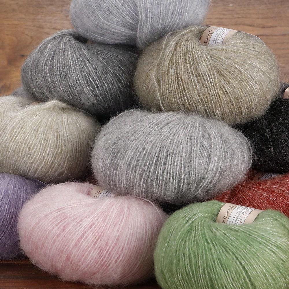 2pcs High Quality Soft & Warm Mohair Blend Yarn, Ideal for DIY Hand Knitting & Crocheting Elegant Sweaters, Shawls, Scarves