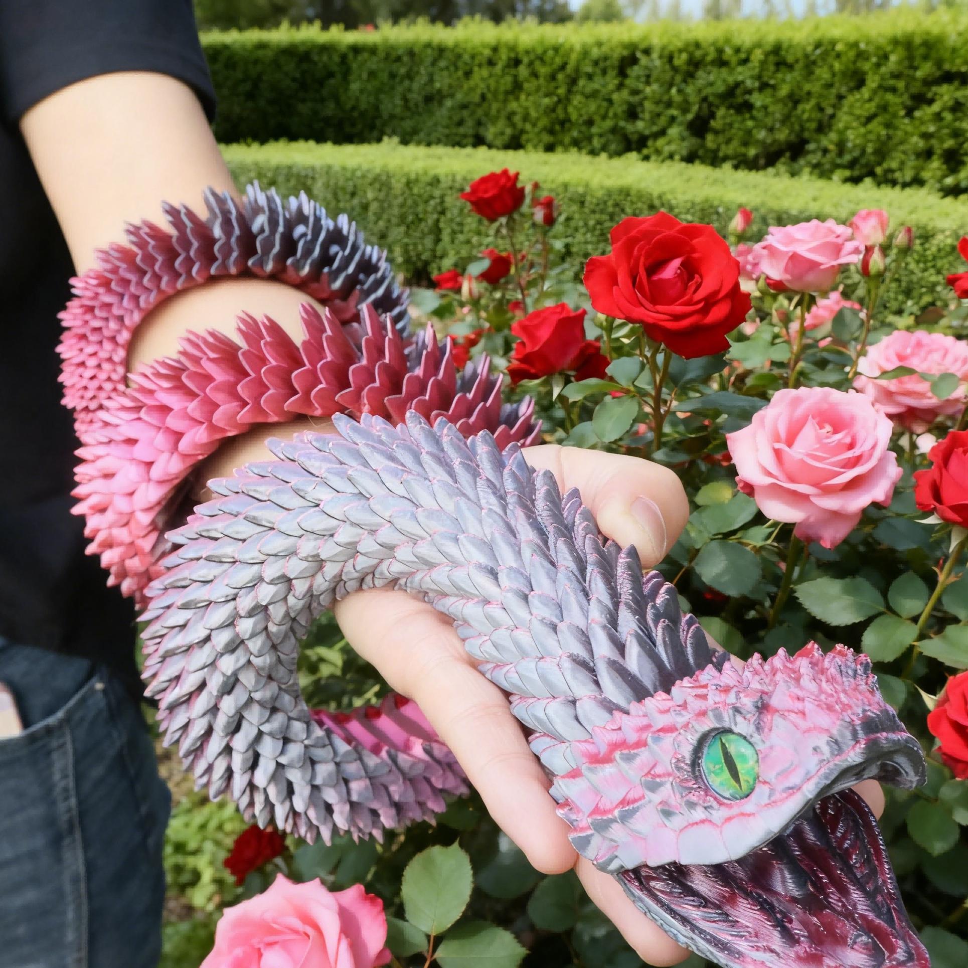 3D Printed Python Model 110cm/43.31inch, Creative Snake Decoration with Realistic Eyes, Home Decor, Creative Modern Decoration, Indoor Outdoor Use, Lifelike Design, Interior Decoration Accessories