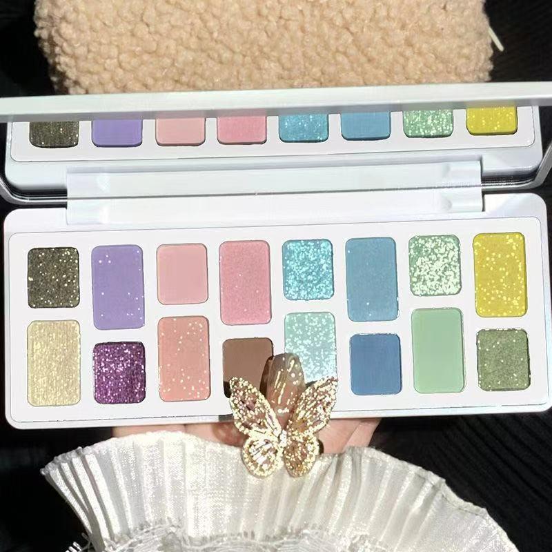 16 Color Eyeshadow Palette, Matte and Shimmer, Waterproof, Long-Lasting, Fine Powder, Easy Application, Perfect for Makeup Enthusiasts