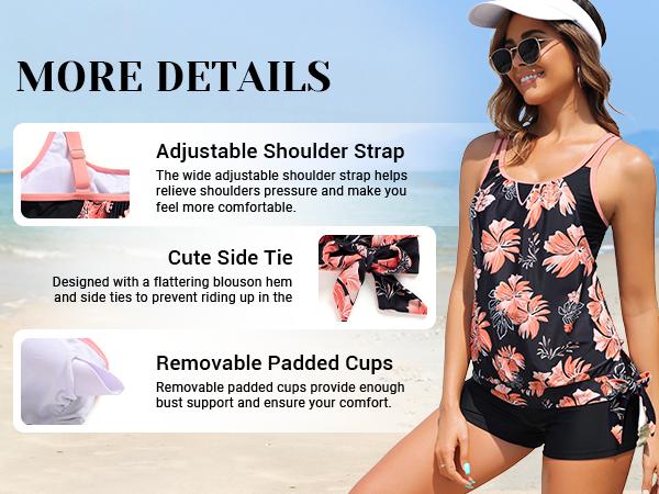 Daci Tankini Swimsuits for Women - Two Piece Bathing Suit Tummy Control Swimming Suits with Shorts Swimwear SwimWeek summervibes Daci Tankini Swimsuits for Women - Two Piece Bathing Suit Tummy Control Swimming Suits with Shorts Swimwear SwimWeek summervibes