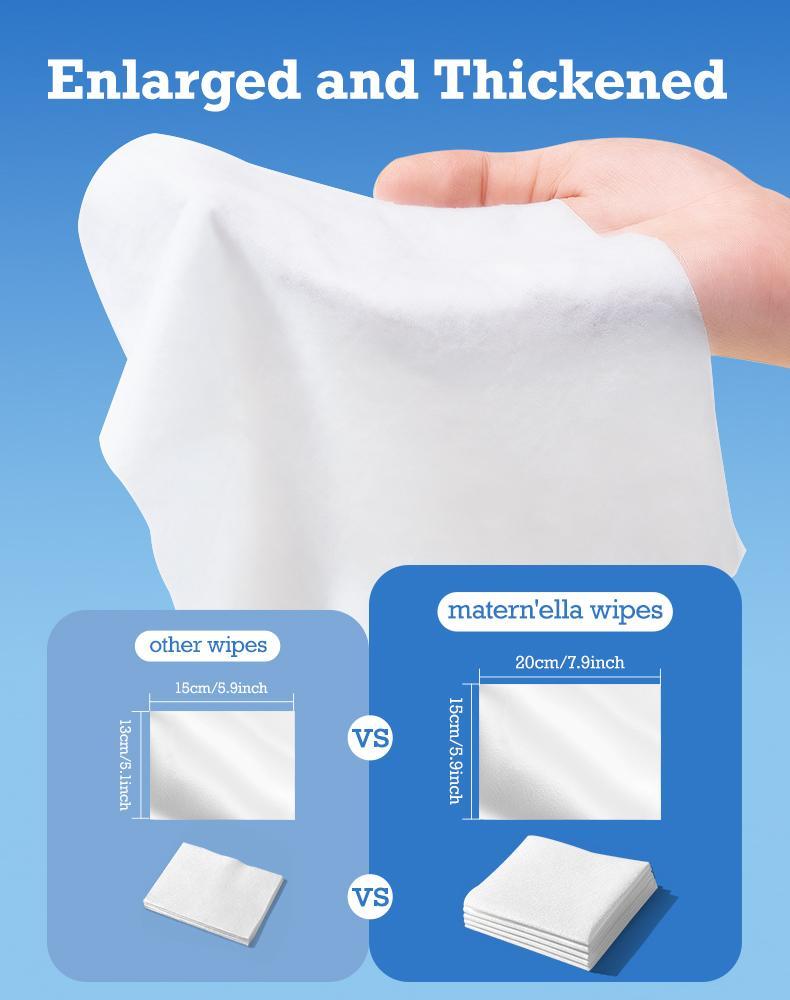 Maternella Hanging Unscented Wet Wipes with Probiotics, Butt Wipes, Extra Large Size Adult Wipes Made of Plant - Based Fibers,Alcohol-Free,640 Wipes in Total Wet Wipes with Sustainable Hygiene Soft Mild Formula Suitable for Travel Toilet Paper XL