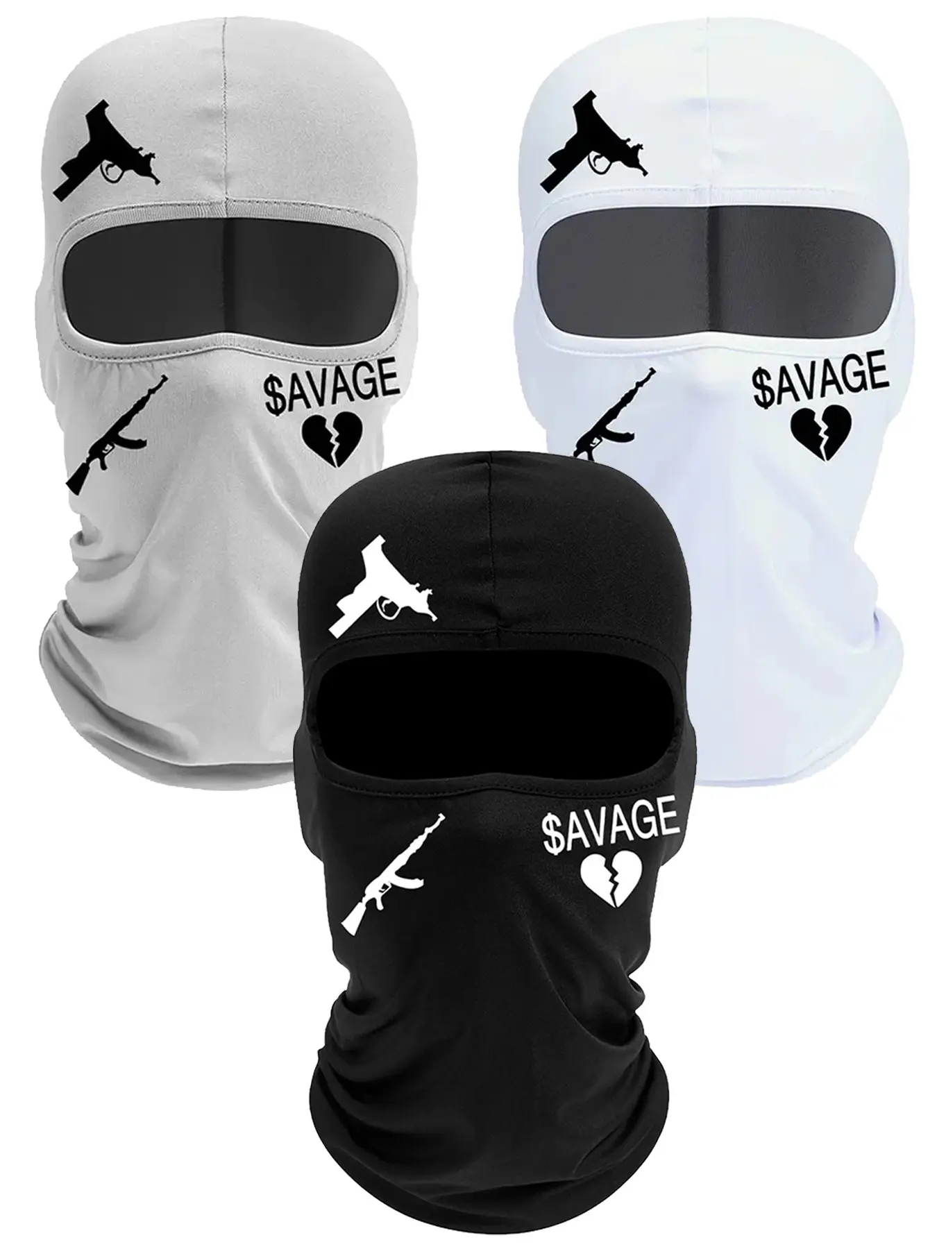 3Pack Ski Mask for Men Balaclava Full Face Mask Breathable Winter Windproof Hood for Motorcycle Snowboard Single Hole Cycling Head Cover Ski Mask Balaclava