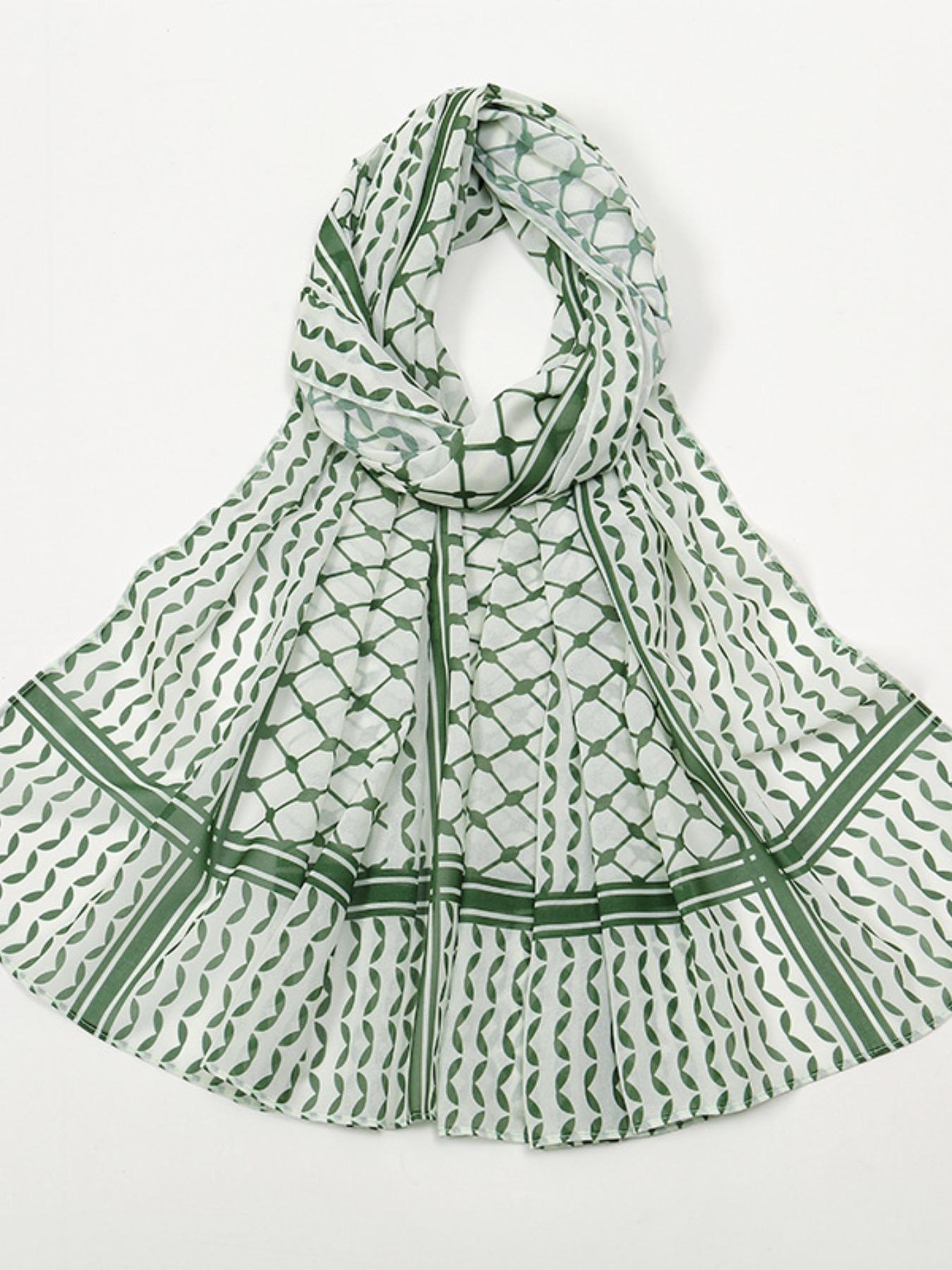 1pcs Bestselling New Pearl Chiffon Print Women's Headscarf, Dubai Turkish Palestine Arab Scarf, Fashionable and Stylish Accessory