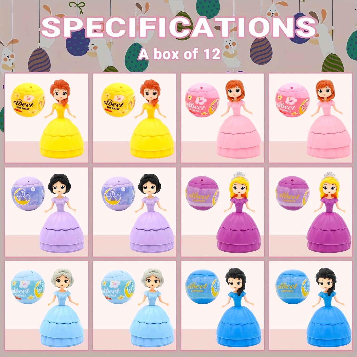 Easter Gift Set, 12 Pre-Filled Easter Eggs, Princess Toy Inside, Perfect Easter Basket Gift, Fun and Creative Easter Surprise