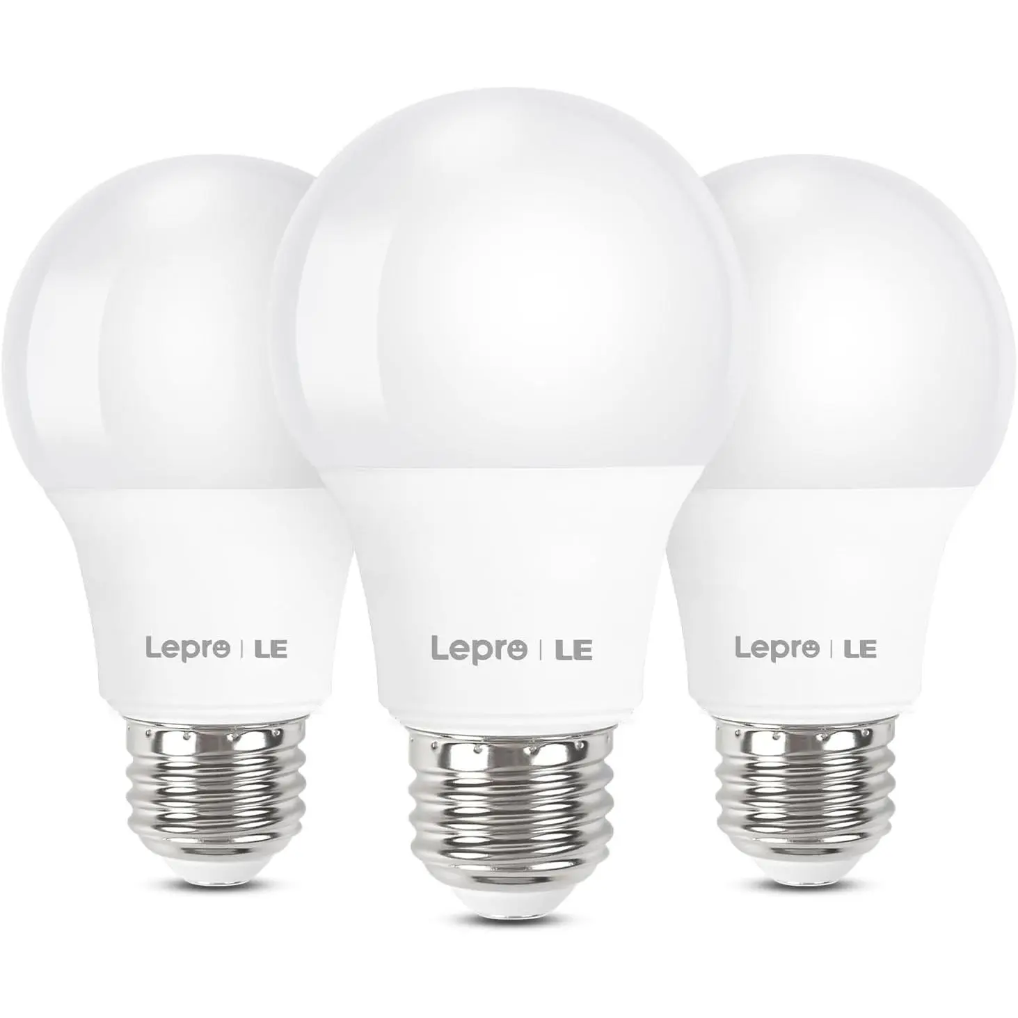 LED Light Bulbs 60 Watt Equivalent, 9W 800 Lumens Non-Dimmable, Daylight White 5000K, A19 E26 Standard Medium Base, 10000 Hour Lifetime 3 Count (Pack of 1)