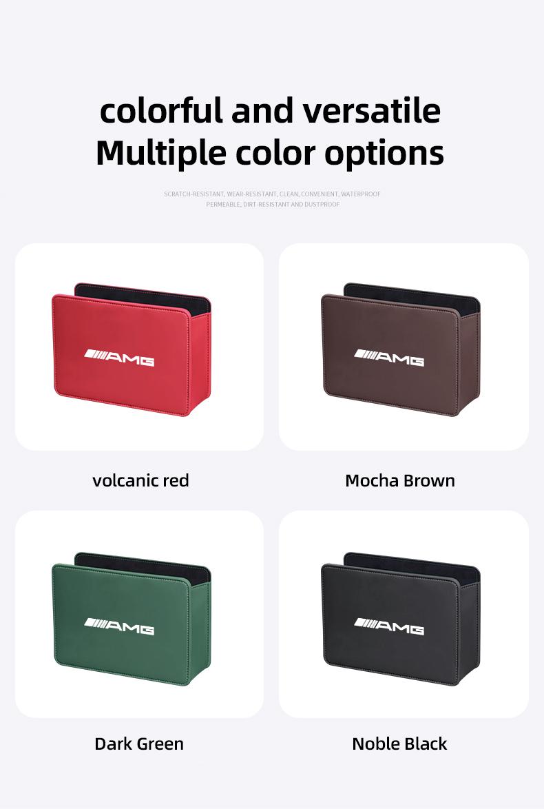 Car Leather Storage Box Foldable Auto Organizer Bag For Mercedes Benz AMG GLE GLS CLA CLE GLC CLS GLA W223 W213 W206 W464 W247 W167 W166 W222 W205 W204 W177 W246 W212 W221 W463