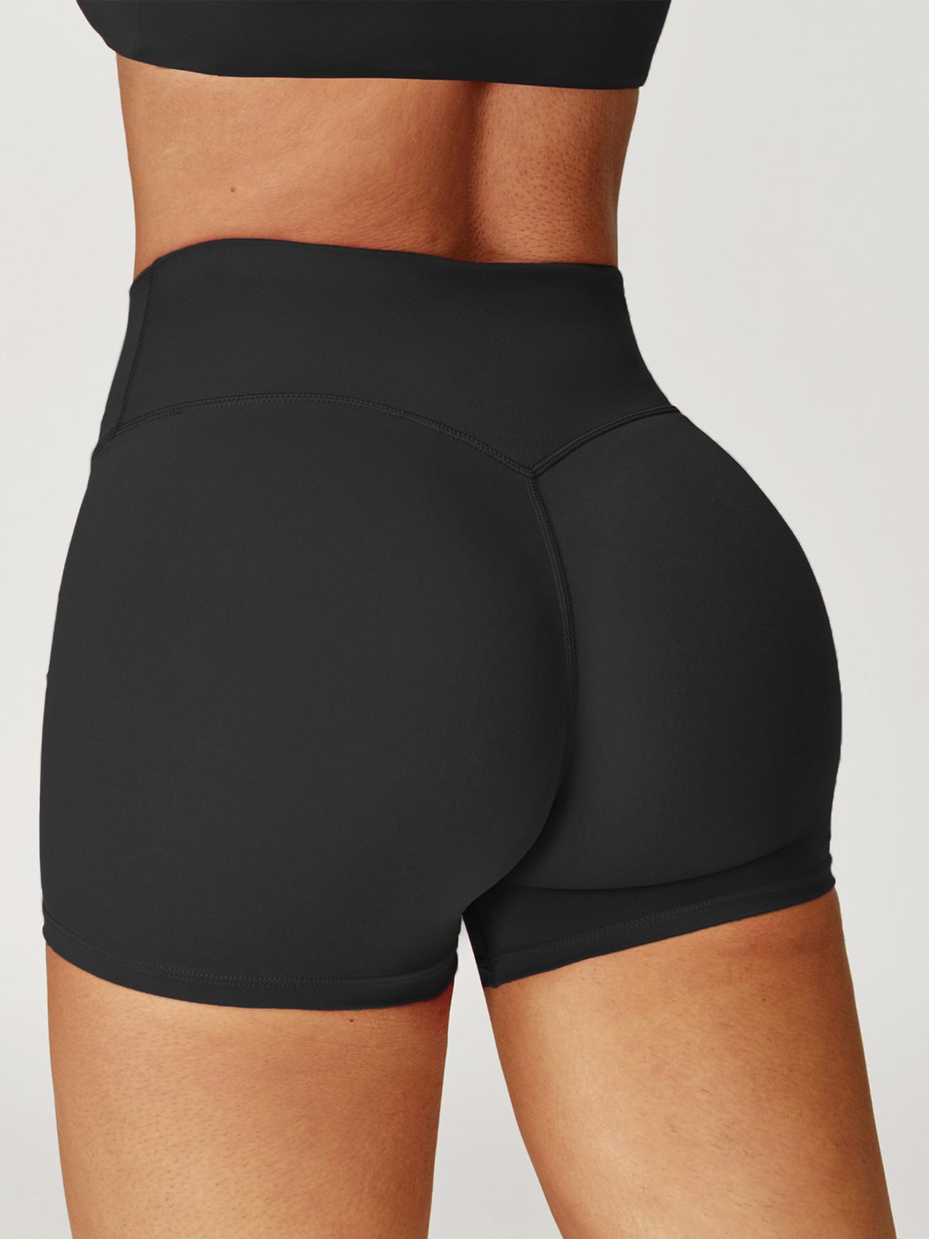 Women's High Waisted Tummy Control Booty Lift Athletic Shorts, Buttery Soft Workout Biker Shorts for Gym Yoga Running