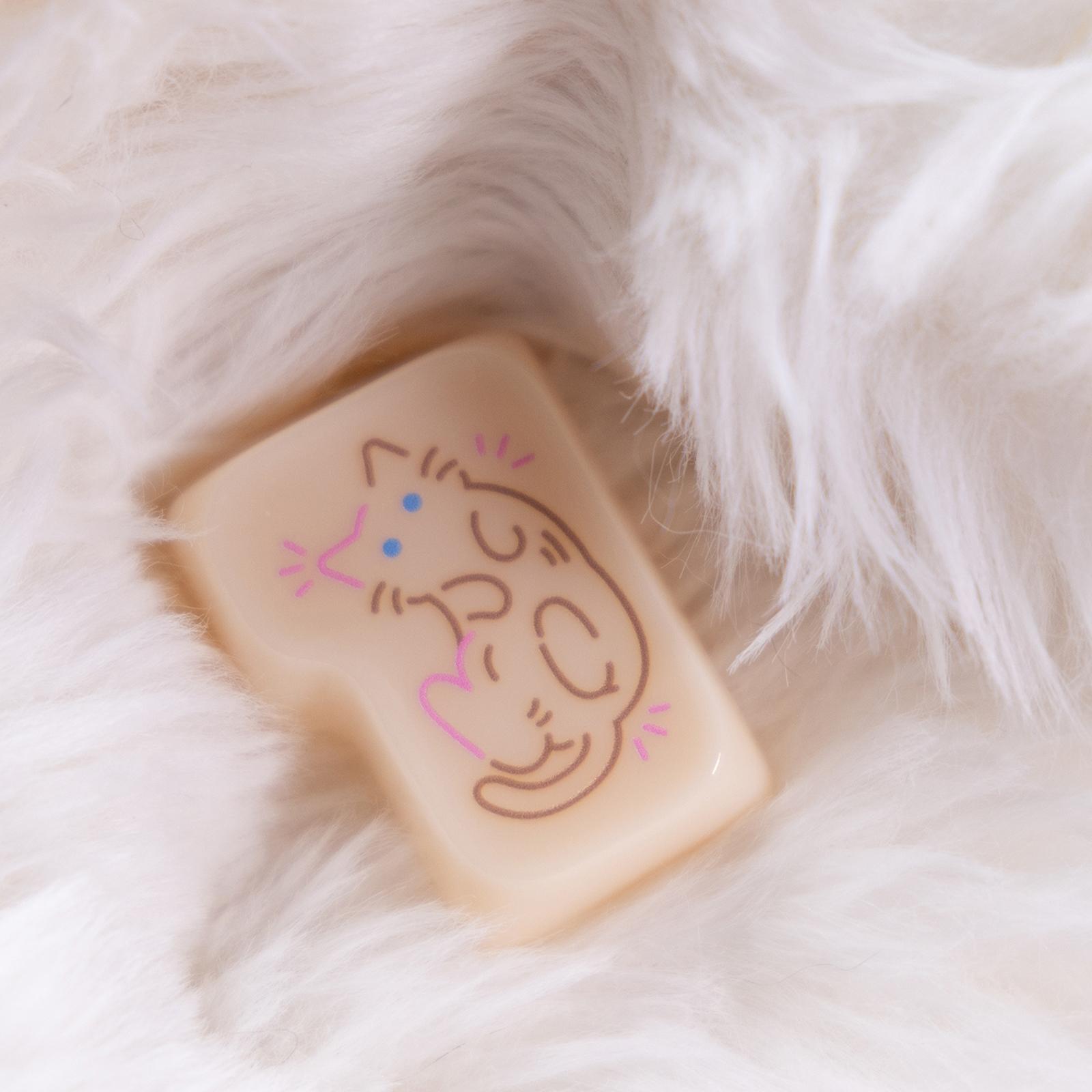 Candy Cat Keycaps, MAO height, Cute Ragdoll Cat Keycaps, Smooth Surface, PC Light-transmitting Material, Front-printed Characters, Pink Theme, compatible with 6.25U space 61 68 75 84 87 98 99 100 104 108