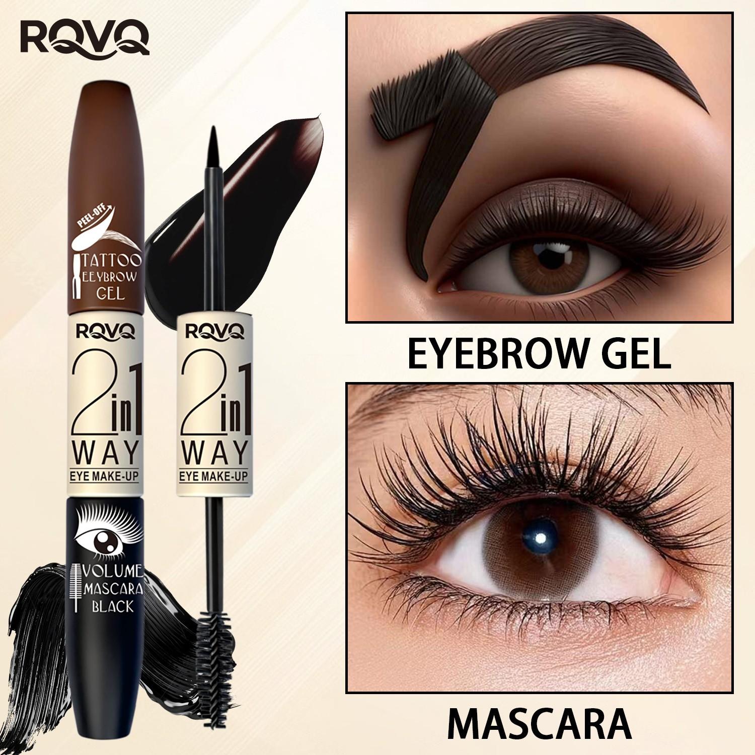 2-In-1 Brow and Mascara Balm, Long-Lasting 8h Makeup, Waterproof, Oil-Control, Natural Look, Perfect for Parties and Festivals