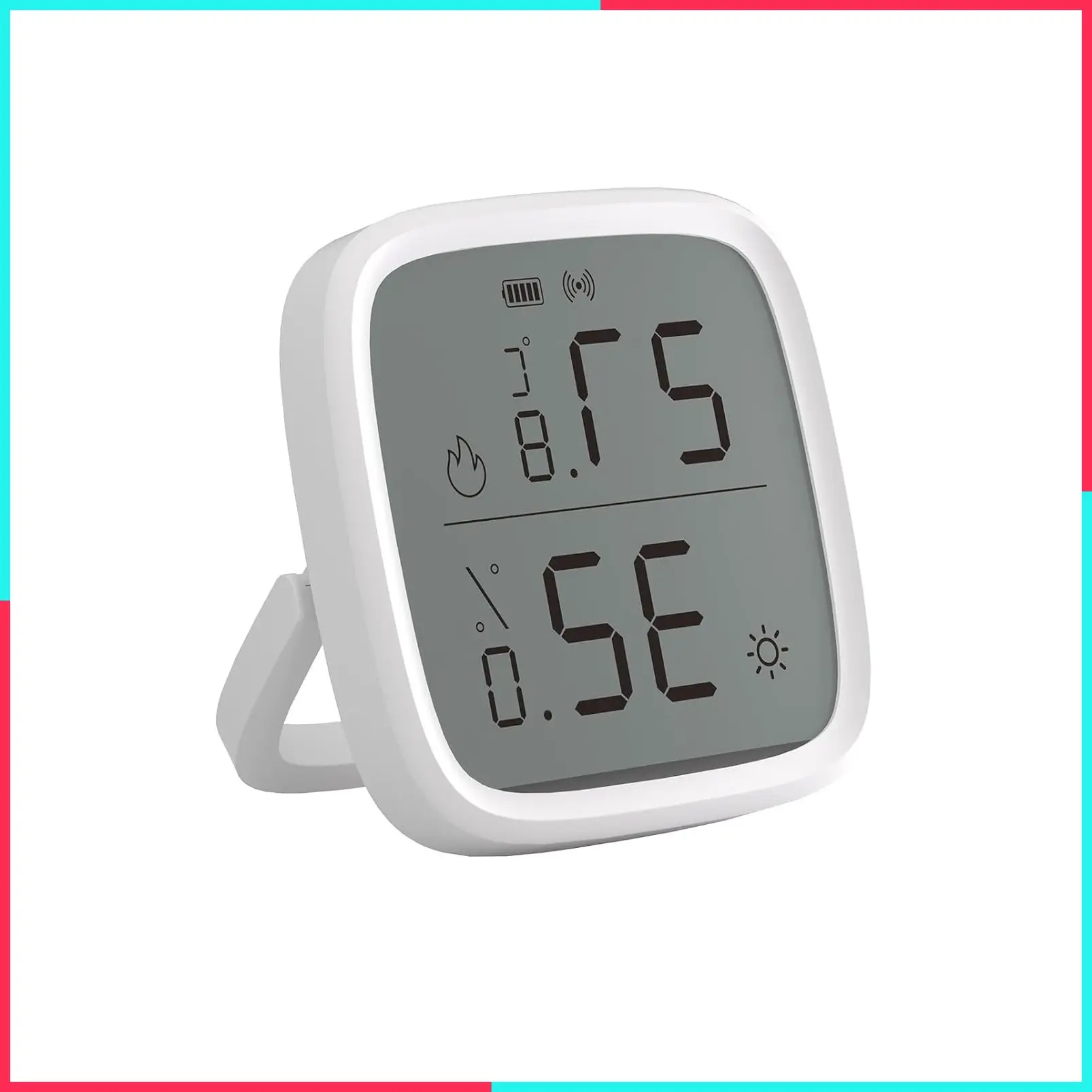 Zigbee Indoor Temperature Humidity Sensor with LCD Display, Smart Thermometer Hygrometer for Remote Monitoring and Home Automation, Works with Alexa & Google Home, Zigbee 3.0 Hub Required, 1-Pack