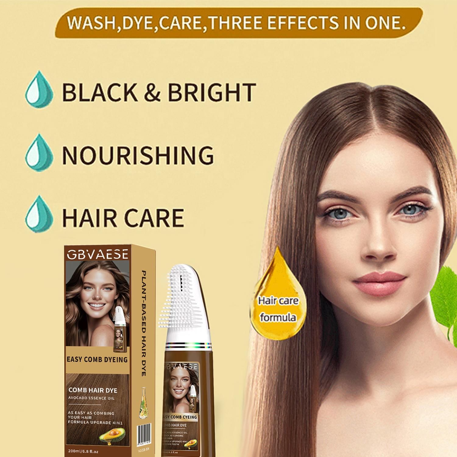 Hair dye comb disposable hair dye pen waterproof sweatproof easy to color portable fast replenishment color does not fall out